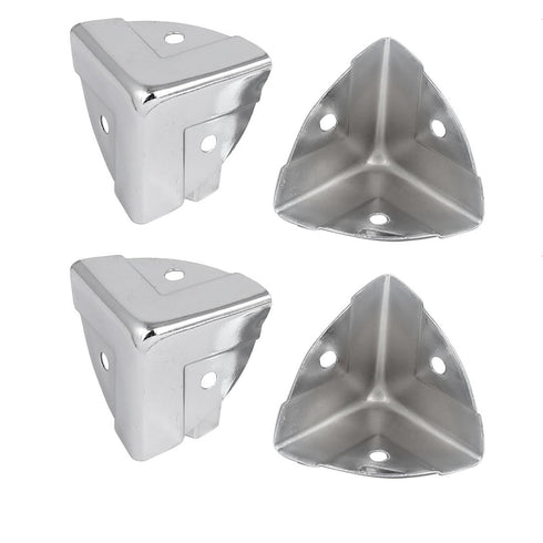 uxcell a16112200ux0568 Wooden Case Box Cabinet 28mmx28mmx28mm Iron Edge Corner Protectors Covers
