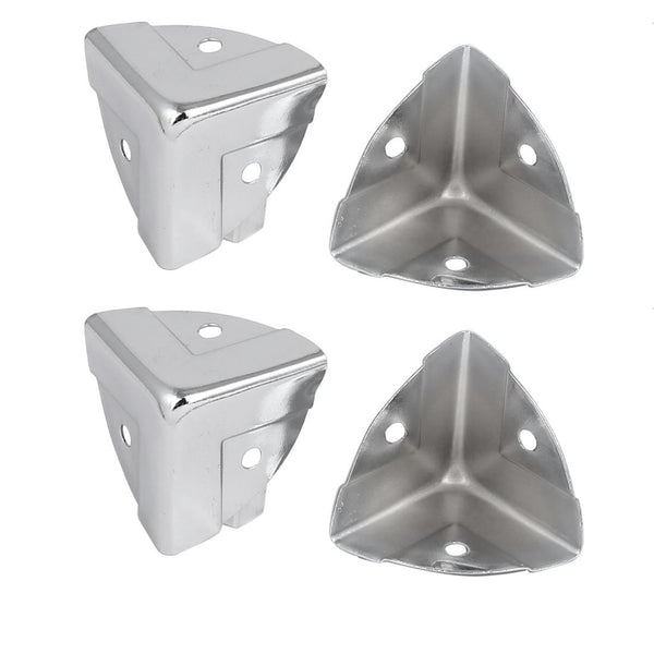 uxcell a16112200ux0568 Wooden Case Box Cabinet 28mmx28mmx28mm Iron Edge Corner Protectors Covers