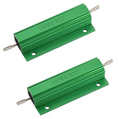 Yohii 2Pcs Aluminum Housed Chassis Mounted 100W 0.3 Ohm 5% Wirewound Resistor (G7.23)