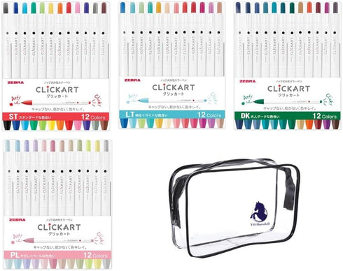 Zebra Clickart WYSS22 Water-Based Markers, 48 Colors with Case Included