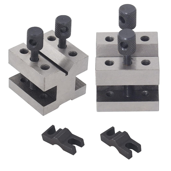 kimllier 4Pcs V-Block Multi-Use Gauge Tool, 1-3/8 x 1-3/8 x 1-3/16 Inch with Box