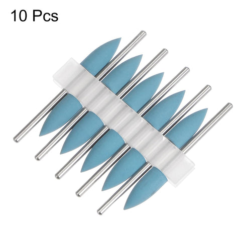 10pcs Rubber Silicone Polishing Bit Buffing Wheels 2000 Grit 6mm Dia Mounted Grinding Head for Rotary Tool