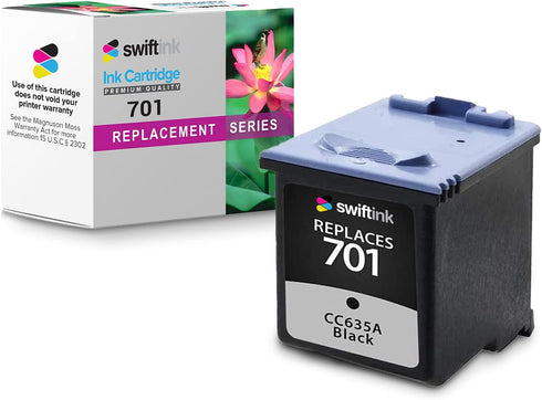 JANMORE Ink Cartridge Replacement for HP 701 (Black)