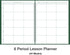 Period Teacher Lesson Plan/Assignment Book by Ward, 44 Weeks