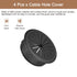uxcell 4Pcs Cable Hole Cover, 2 Inch (50mm) ABS Desk Wire Cord Grommet for Office Computer Desk Organizer (Black)