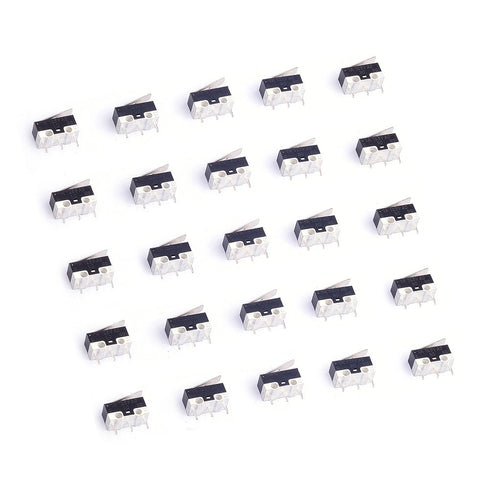 25Pcs AC 1A 125V 3Pin SPDT Limit Micro Switch, Long Hinge Lever for Arduino (Pack of 25) CYT1073