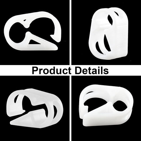 Plastic Tubing Clamps 1/4" - 5/16" Flow Control Hose Clamp, Laboratory Pinch Valve Shut Off - Pack of 5 White