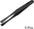 uxcell Plastic Anti-static Tweezers, Precision Flat Tip for Jewelry Craft DIY Beauty Electronics Repair Tool Black 5 Pcs