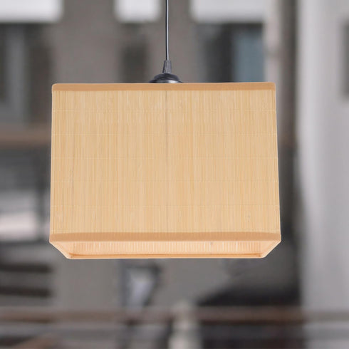 GLEAVI Rustic Woven Pendant Light Lampshade Lightweight Ceiling Lamp Cover for Living Bedroom Office Protective Rustic