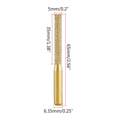 Guojiang 1/4 Shank Straight Brazed Diamond Profile Wheel Router Bit Round Thread Router Bit for Stone Marble Granites