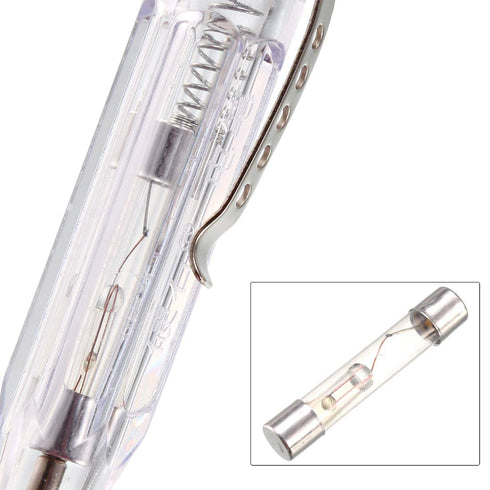 uxcell Voltage Tester AC 100-500V with 3mm Slotted Screwdriver and Clip for Circuit Test, Clear, Pack of 3