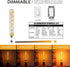 Dimmable T10 Bulbs, 2200K 7.3inch Bulb, 40 Bulb,400lm,E26 Bulb,Amber Glass,Pack 4 LED Warm White Amber, Long Tubular