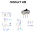 100Pcs High Knob 3 Pin 2 Position 1P2T SPDT Vertical Slide Switch with PCB Panel for Arduino, 0.5 Amp, 50V DC