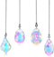 Axafazup 4 Pack Ceiling Fan Pull Chain Extender, 20 Inch Crystal Prism Pendants