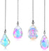 Axafazup 4 Pack Ceiling Fan Pull Chain Extender, 20 Inch Crystal Prism Pendants
