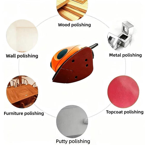 DUSJVYUE 50pcs 180 Sanders,4 2 Grit Sanding Sheets for Black and Decker Mouse Holes Hook and Loop Mouse Sander