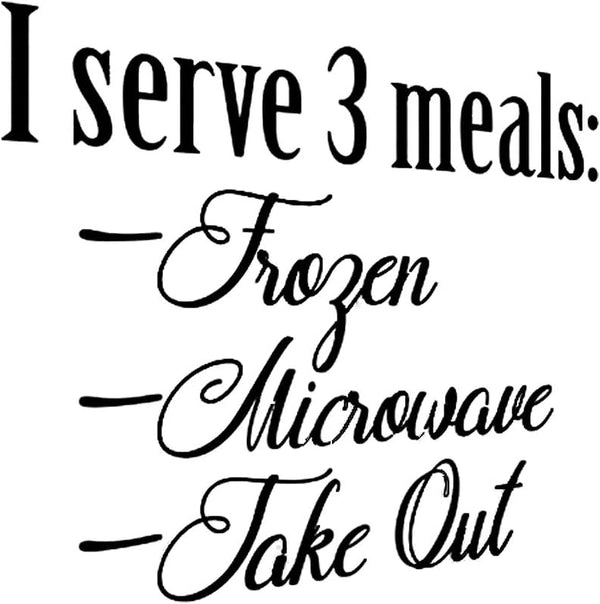 DNVEN Kitchen Rules 19 inches x 24 inches I Serve 3 Meals Frozen