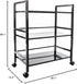 be current 3-Tier Cart,3-Shelf Utility Cart with Wheels Kitchen Island Trolley Serving Storage Shelf,Metal Rolling