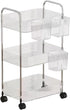 Generic Rolling Cart - Acrylic Snack Trolley, Multi Layer Organizer for Kitchen Storage, Lockable Wheels with Easy