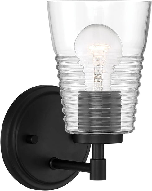 Designers Fountain D230M-1B-MB Ingo Wall Sconce, 1-Light 60 Watts, Matte Black