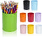 9 Pack Metal Pen Holders, Colorful Desktop Pencil Cups, Mini Pencil Bucket,