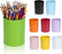 9 Pack Metal Pen Holders, Colorful Desktop Pencil Cups, Mini Pencil Bucket,