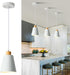 Mini Pendant Light Fixtures White Wood Pendant Lighting for Kitchen Island 7.87in