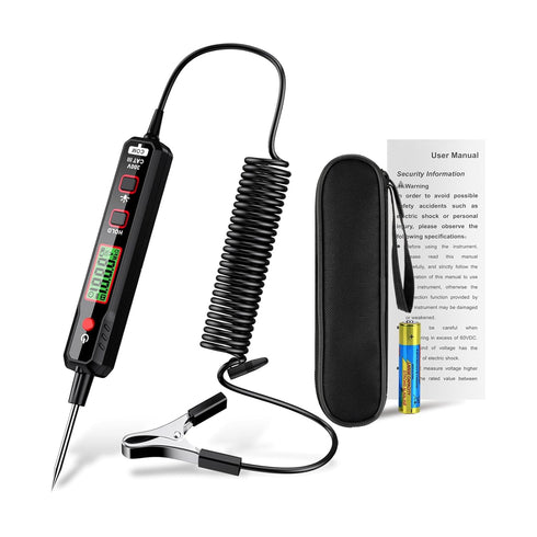 HABOTEST Test Light Automotive, 0.8V-100V DC Buzzer Circuit Tester with Sharp Probe and Flashlight