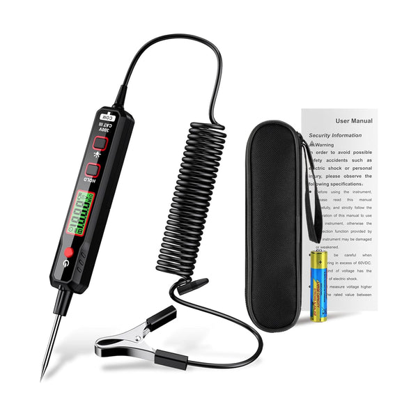 HABOTEST Test Light Automotive, 0.8V-100V DC Buzzer Circuit Tester with Sharp Probe and Flashlight