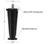 4-Pack 4-Inch Countertop 3/8-16 5/8" OCS Parts Black Thermoplastic Appliance Legs | Adjustable Height Appliance Legs