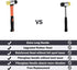 Rubber Mallet Hammer Double Faced Soft Mallet, 40mm Diameter with 10.4" Soft Fiberglass Handle