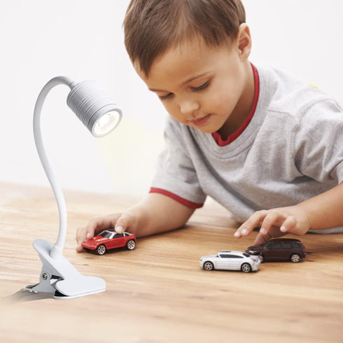 EAGLOD LED Clamp Light, Portable Clip Light with 3 Brightness, USB Plug, 360 Flexible Gooseneck for Night Reading