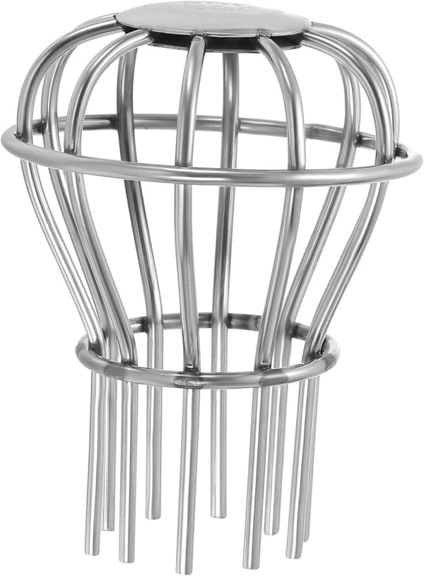 PATIKIL Gutter Guard, 304 Stainless Steel Down Pipe Strainer, 2 Inch Anti-Blocking Line Cap Drain Cover for Leaves