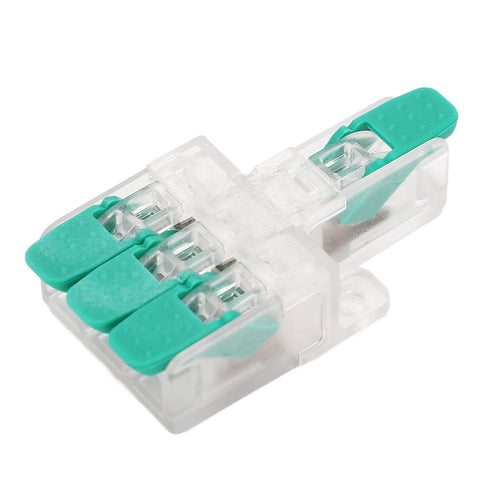 10PCS 1 in 3 out Lever Wire Connectors, Compact Quick Connect Electrical Terminals for 10-20AWG Wires