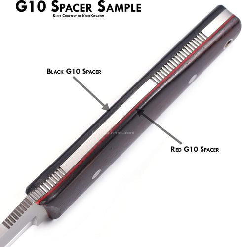 G10 Knife Handle Spacer Material, Red (3 x 12 x .030 Inches)