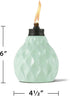 3-Pack 6" TIKI Seaside Escape Table Torches, Pastel Ivory, Pink & Blue Glass Outdoor Lighting | Weather-Resistant