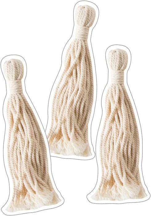 Schoolgirl Style Simply Boho 36 Piece Natural Tassels Bulletin Board Cutouts, Boho Décor and Classroom Decorations