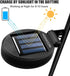 Garden Solar Light Outdoor Decorative - Moon Crackle Glass Globe Stake Metal Lights, Waterproof Warm White LED