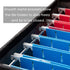 PRANDOM File Organizer Box - Set of 2 Collapsible Decorative Linen Filing Storage with Lids (Black)
