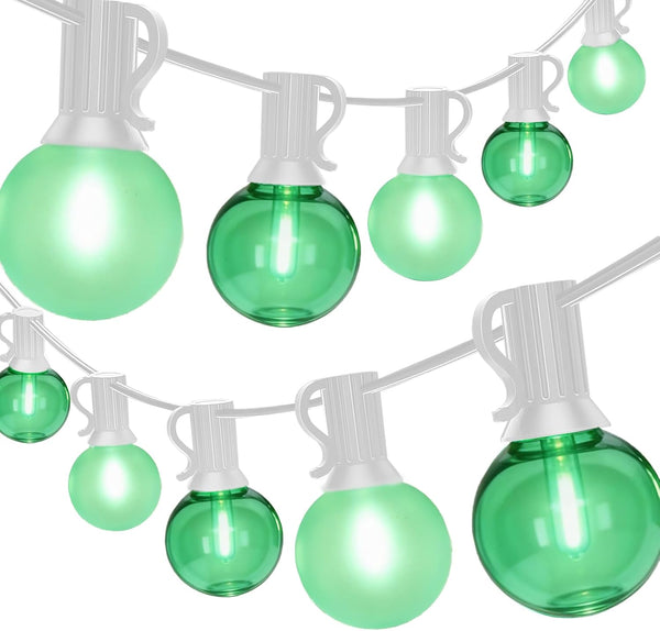 50FT G40 LED Outdoor Globe String Lights, St. Patrick's Day Decorations Lights