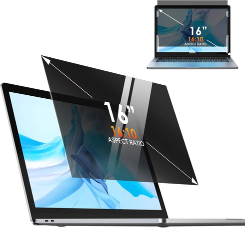 Yamaya 16 Inch Laptop Privacy Screen, Removable 16:10 Aspect Privacy Filter Screen