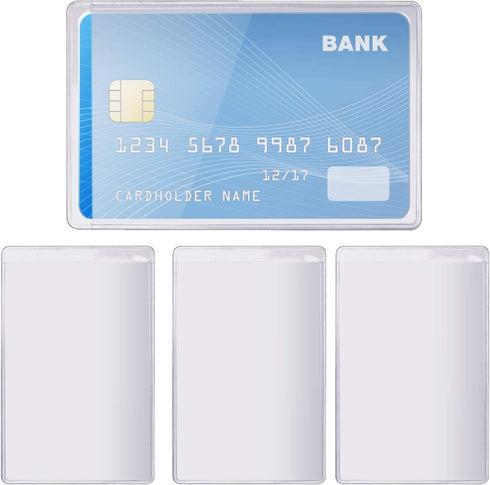 Transparent Credit Card Sleeves, 20pcs Clear Waterproof Holder Inserts for Insurance License ID Business Social