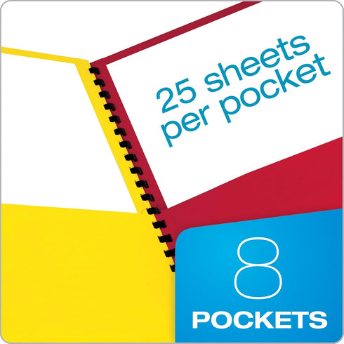 Oxford 8-Pocket Paper Folder, Multicolor, Letter Size, 200-Sheet Capacity, 8-1/2" x 11" (99656)