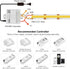3000K-6000K,UL DC24V 16.4FT 90+ Dimmable Lights,640LEDs/m BTF-LIGHTING FCOB COB LED Strip CCT Tunable Listed CRI LED