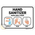 Hand Sanitizer Available Here with Apply Rub and Dry Hands Graphic Sign,