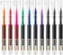 WRITECH 10 Pcs Rolling Ball Quick Dry Liquid Rollerball - 0.5 mm Extra Fine Point Multicolor (Multicolor)