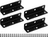 STFRBTH 4PCS 3 Inch L Brackets, Corner Brace for Shelf Support, Black Metal
