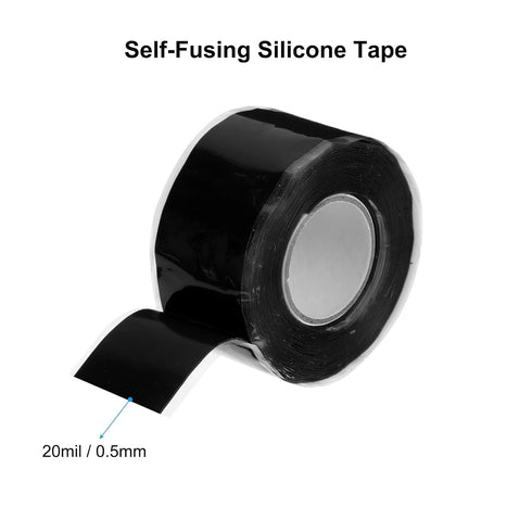 PATIKIL Self-Fusing Silicone Tape 1" x 10', Waterproof Hose Repair Tape Soft Strip for Plumbing Stop Leak Seal Tape,