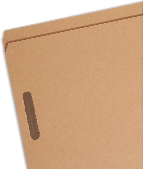 Smead Fastener File Folder, Kraft, 2 Fasteners, Letter Size, Reinforced Straight-Cut Tab, 50 per Box (14813)