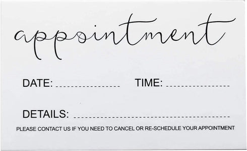 RXBC2011 Appointment Reminder Cards, Pack of 100 for Beauty Makeup Hair Nail Salon and Therapist
